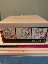 Disney Seven Dwarfs Ice Cream Pots with Spoons Brand New In Box