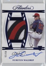 2024 Panini Flawless Draft Sapphire 3/15 Hurston Waldrep #DPA-HW Patch Auto 16wc