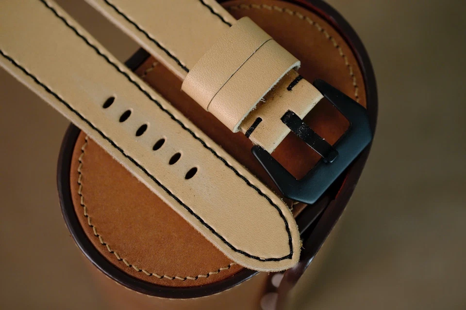 Correa PAM Officine Panerai beige hecha a mano talla 26 (o cualquier talla 27 26 24 22) Foto 2 de 4