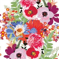 Fototapete Blumen Vliestapete Floral Bunt Weiß Wohnzimmer Schlafzimmer