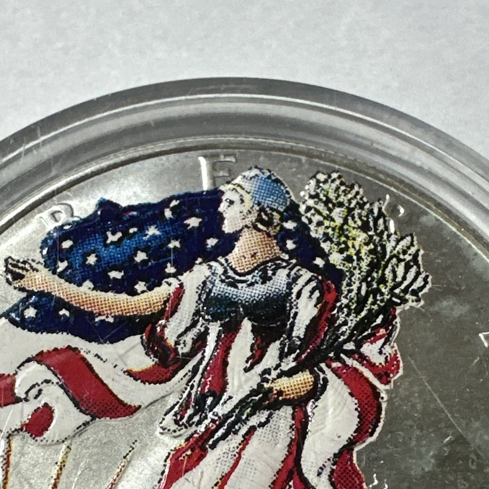 Large Colored Silver Dollar - Image 3 of 4