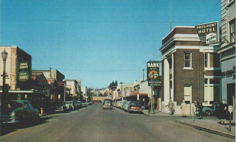 Mount Vernon, Washington -Stay at the President Hotel downtown - c1950