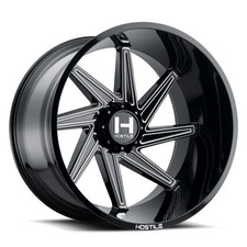 4x Hostile Dagr 22x12 8x165 Gloss Black Milled Wheels For 8 Lug Chevygmc