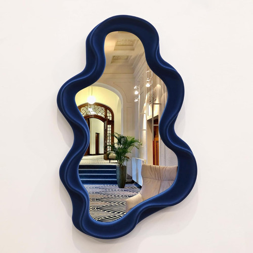 Asymmetrical Wavy Wall Mirror