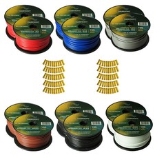Harmony Car Primary 12 Gauge Power or Ground Wire 1200 Feet 12 Rolls Multi Color