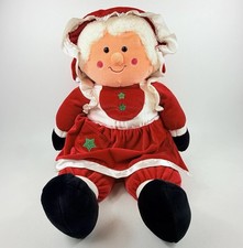 CALTOY Mrs Claus Santa Plush Jumbo Large 33" CHRISTMAS Red Green 2000