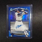 ☕️MK 2025 BOWMAN DRAFT CHROME PROSPECT 1ST AUTO BLUE REFRACTOR /150 AIDAN WEST