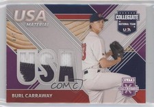 2020 Elite Extra Edition USA Baseball Material Purple 4/7 Burl Carraway g2u
