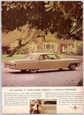 1964 Cadillac Fleetwood Sixty Special Look Through Cadillac Windshield Print Ad