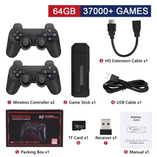 256G 58,000 Games GD10 plus Game Stick 4K HD Video Game Console 2.4G Double Wire