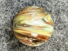 DAS Marbles Dave And Ed’s Test 4 Run Loaded Lutz Rams Head Swirl.  .715