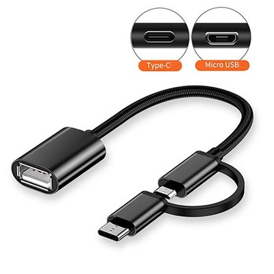 2 In 1 USB 3.0 OTG Adapter Cable Type-C Micro USB To USB 3.0 Interface USA