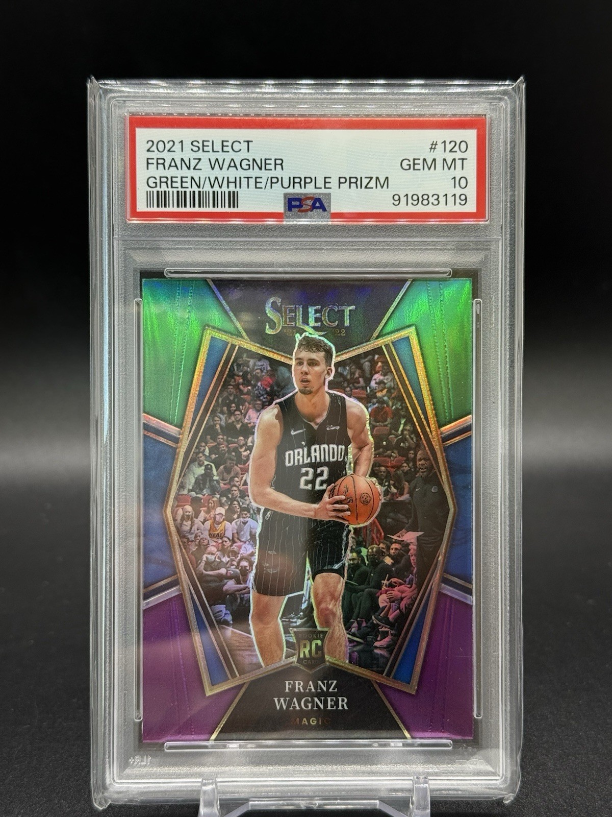 2021 Panini Select Franz Wagner #120 Green White Purple Prizm (RC) PSA 10 Magic