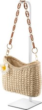 Purse Holder Handbag Display Stand: Hanger Rack Showing Bags, Purses, White