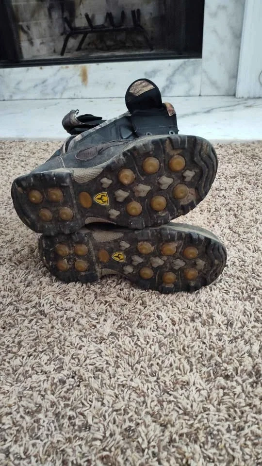 Bloqueador de Olores Caza Pesca Botas 8.5 Usadas Cremallera Sucia Camuflaje Trabajo Foto 2 de 4