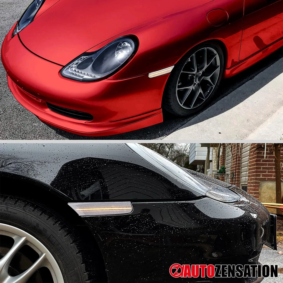 Fit 1997-2004 Porsche 911 996 Boxster 986 Sequential LED Side Marker Signal Lamp Foto 4 de 4