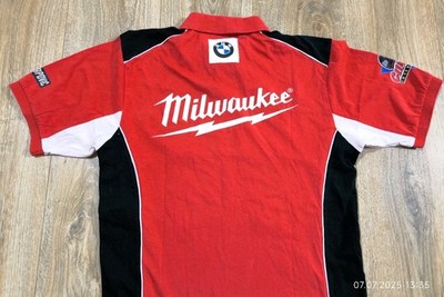 Milwaukee Bmw Motorrad T-shirt Polo Shirt Size S Racing