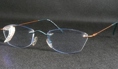 Vintage Augentraum 898 15 Mint Green / Rust UNIQUE RARE EYEGLASSES 51-19-140mm