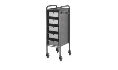 Efalock Arbeitswagen PICCOLO  84/5 CliCTEC  schwarz Stapelboy Salonhilfe