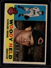 1960 Topps Baseball #178 Woody Held, Vg, Cleveland Indians