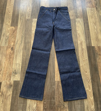PIA Flare Jeans Denim Work / Prison Pants Talon Zip W30 L34 Deadstock 80's