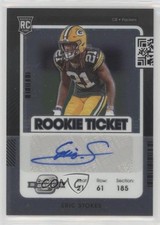 2021 Panini Contenders Optic Rookie Ticket Auto Eric Stokes #156 Auto s3g