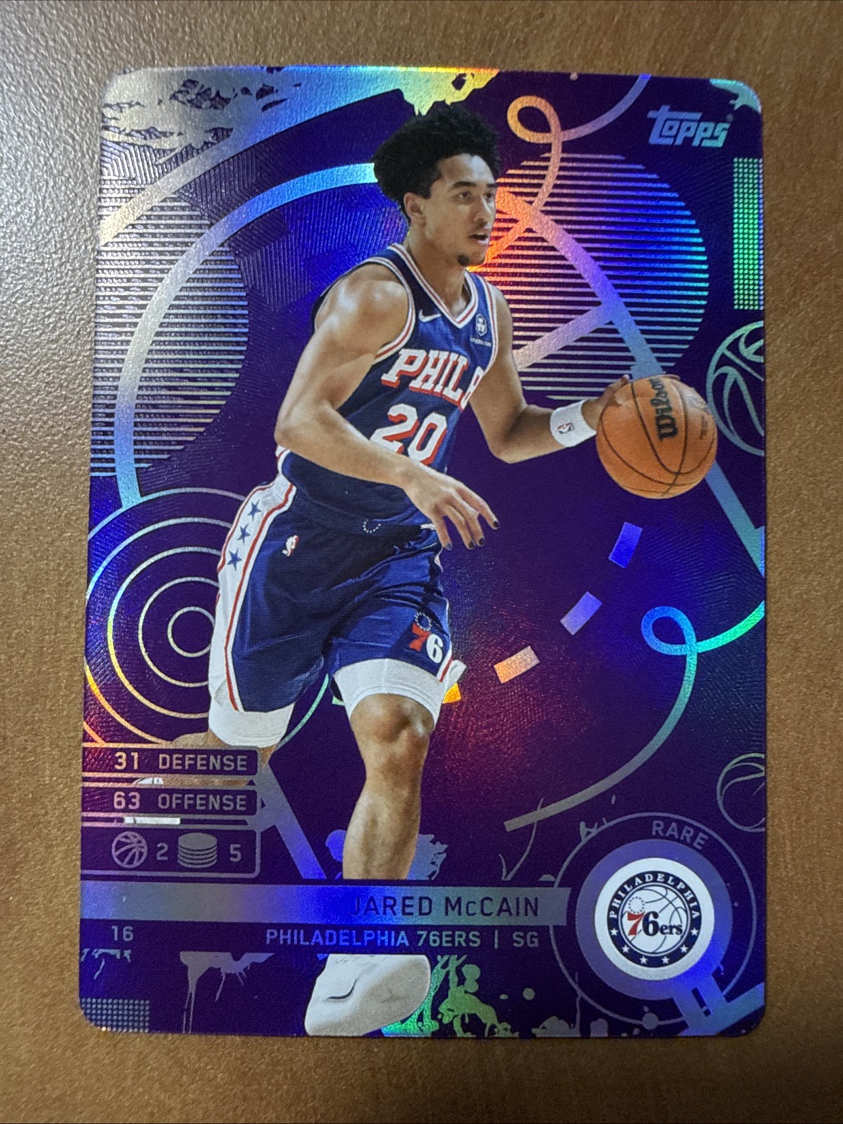 Jared McCain 2025-26 Topps Match Attax Purple Foil Rare #16