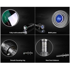 A10-300×40 Zoom Monocular High Definition BAK4 Prism Monocular Retractable