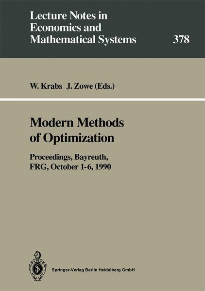 Modern Methods Of Optimization Werner Krabs-image