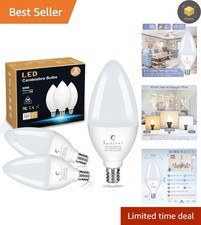 3-Pack Candelabra LED Light Bulbs, 5W E12 Base - Ultimate Brightness 500 Lumens