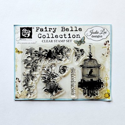 FAIRY BELLE COLLECTION Prima Clear Stamps Bird Cage Leafy Branch Enchant um536