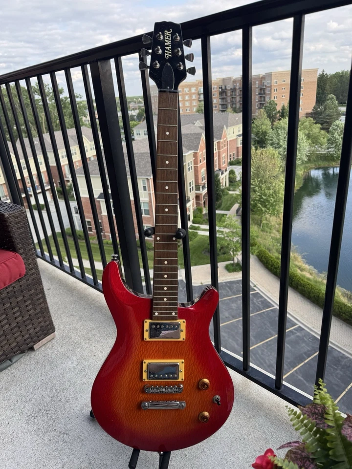 HAMER Electric Guitar Stellar - Set Neck - Cherry Burst - Made in Korea 9805060 - Image 3 of 4