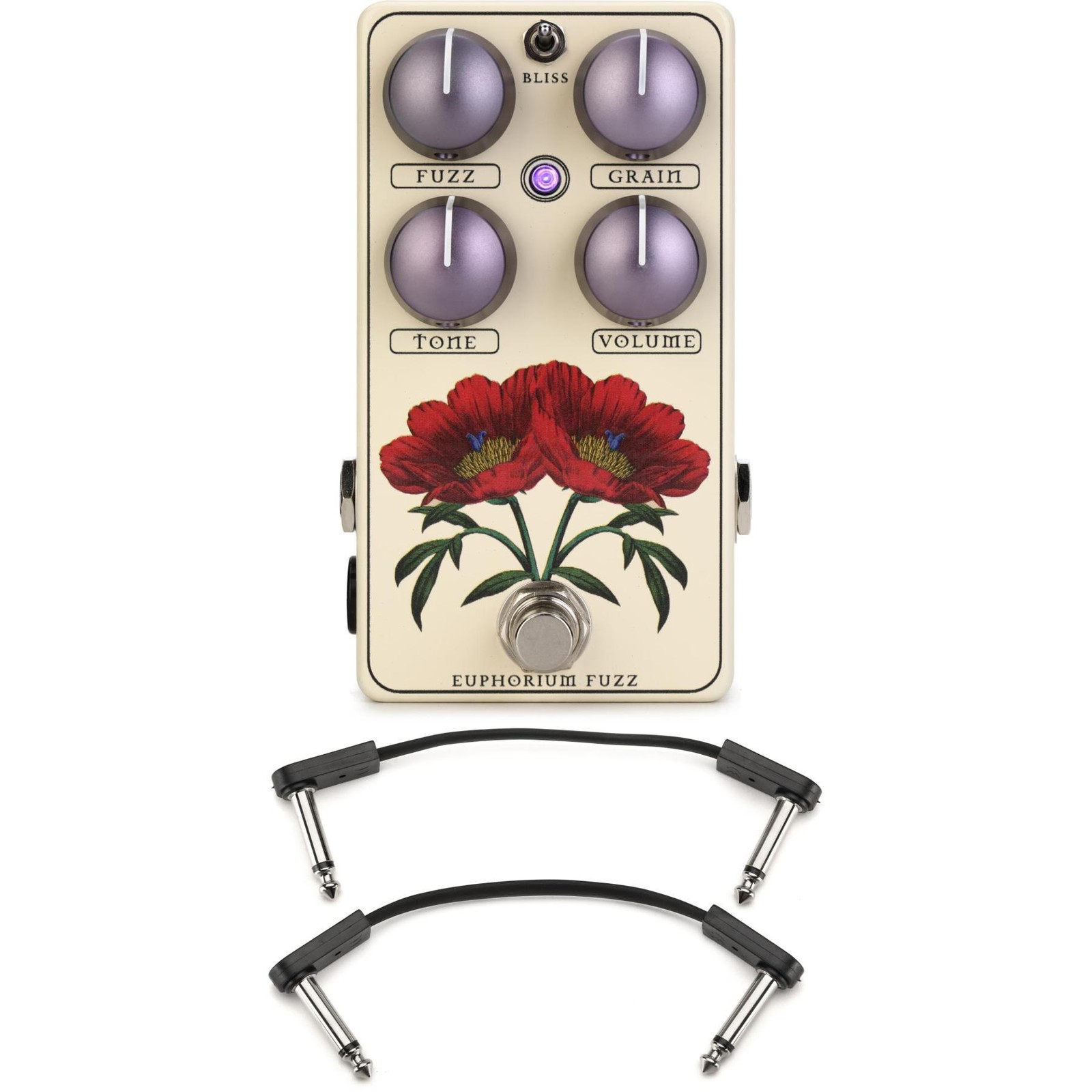 Аналоговая педаль Fuzz Red Witch Euphorium с накладными кабелями EBS - Sweetwater