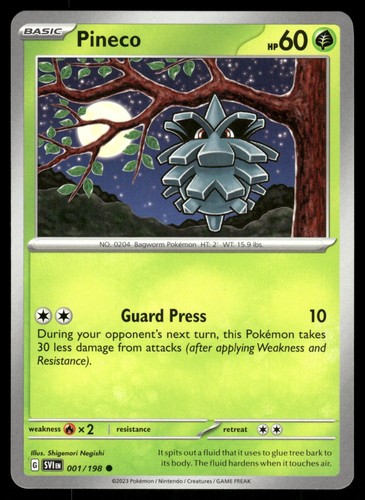 Pineco 001/198 Common Scarlet & Violet Pokemon Near Mint - Picture 1 of 2