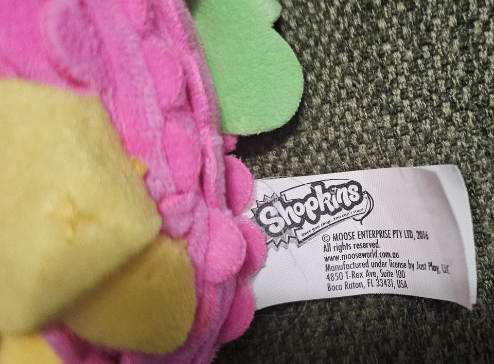 Shopkins Plush Taco Terrie Soft Stuffed Toy Just Play Mustache Tomato Lettuce - Image 3 of 4