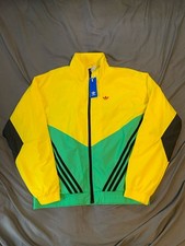 Adidas Originals Warm-Up Track Top Jacket Men's Small KA4578 Green Yellow NWT
