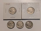 Lot Of Five Buffalo Nickels