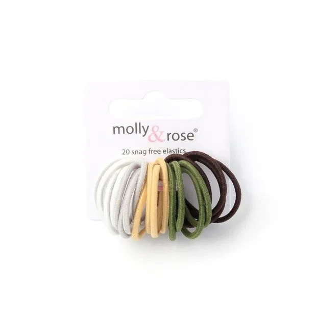 NEW Pack of 20 Mini Natural Shades 2Mm Elasticated Bobbles Hair Ties Fashion