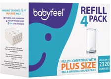 Babyfeel Refills Compatible with DEKOR PLUS Diaper Pails  4 Pack  Exclusive