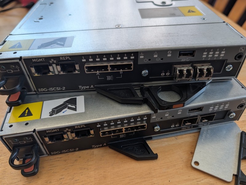 Dell Compellent 10G-iSCSI-2 Pair 010N16 SC4020 Controller Sleds w/ SFPs Licenses