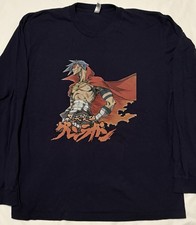 Kamina - Tengen Gurren Lagann Anime Long Sleeve Blue Shirt Size XL Made In USA
