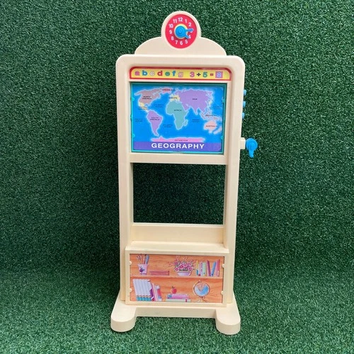 Vintage 1995 Mattel Barbie School Classroom Playset Chalkboard