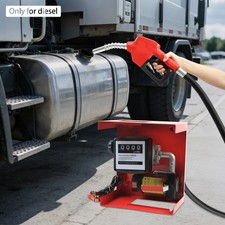 Electric Fuel Transfer Pump Fuel Kerosene Filling Flow Pump w/ Meter Nozzle 175W