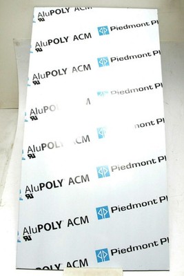 Piedmont Plastics AluPoly Aluminum Composite Material, White 33.75'' x 17'' x .25''