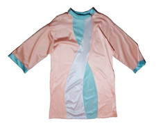 Vtg. Vanity Fair Housecoat Robe Zip 1960's-70's Nylon Size Medium