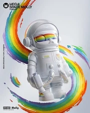 POPMART MEGA SPACE MOLLY 400% Rainbow Action Figure Model Brand New