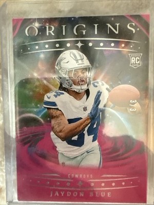 2025 Panini Origins Rookies Jaydon Blue Jaydon Blue #140 Serial #3/3 RC Pink