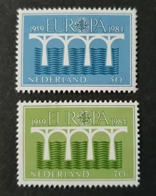 s56796 NIEDERLANDE 1984 POSTFRISCH ** EUROPA CEPT 2v BRÜCKE