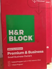 2024 H&R Block Premium &  Business 2024 Tax Software Small Business Owners