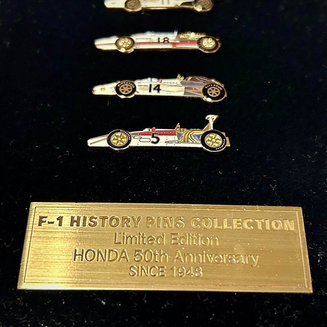 Honda F-1 pin set 50th anniversary limited edition pure gold Honda F-1 pin set 50th anniversary limited edition pure gold